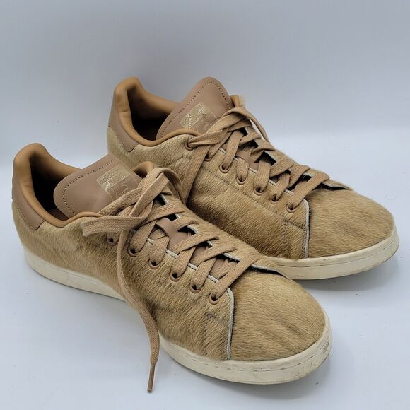Adidas Stan Smith B24700 Beige Pony Hair Cardboard 2015 Mens Size 12.5 - Picture 3 of 9